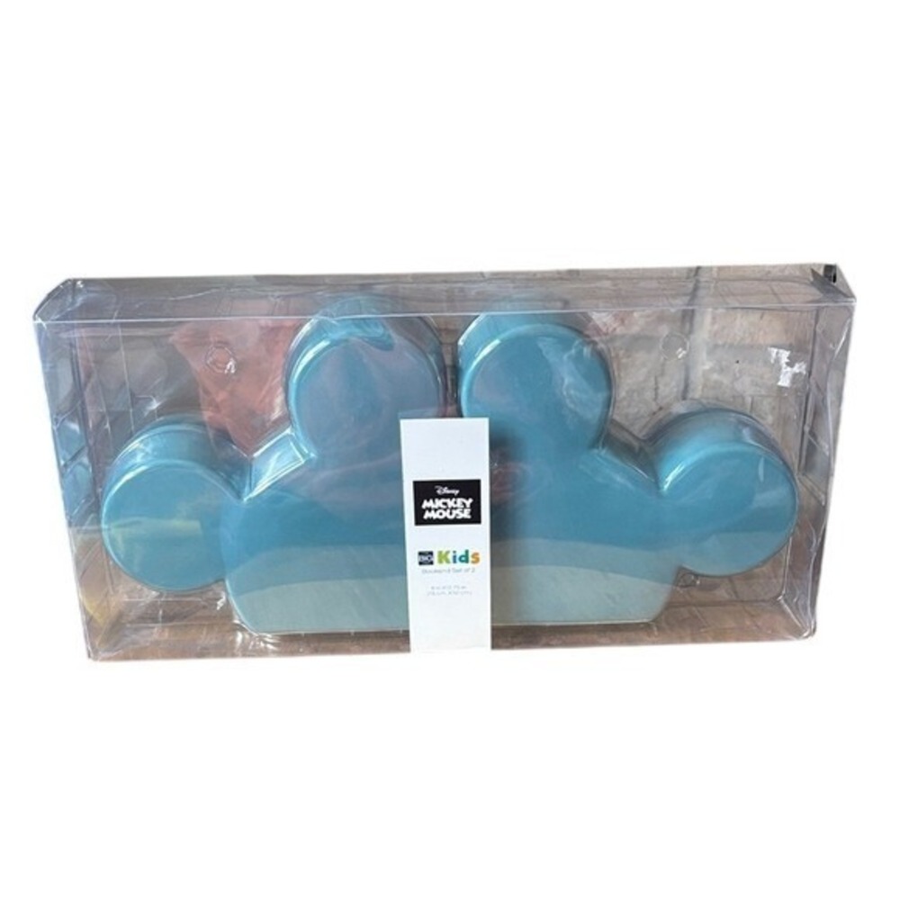 Disney Mickey Mouse Ears Blue Ceramic Bookends by The Big One (6" by 12.75") NEW